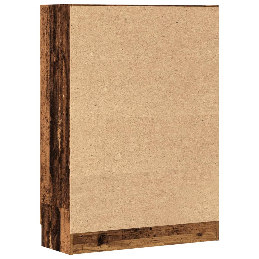 Bokhylle gammelt tre 82,5x30,5x115 cm konstruert tre