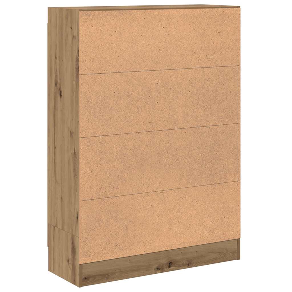 Bokhylle artisan eik 82,5x30,5x115 cm konstruert tre