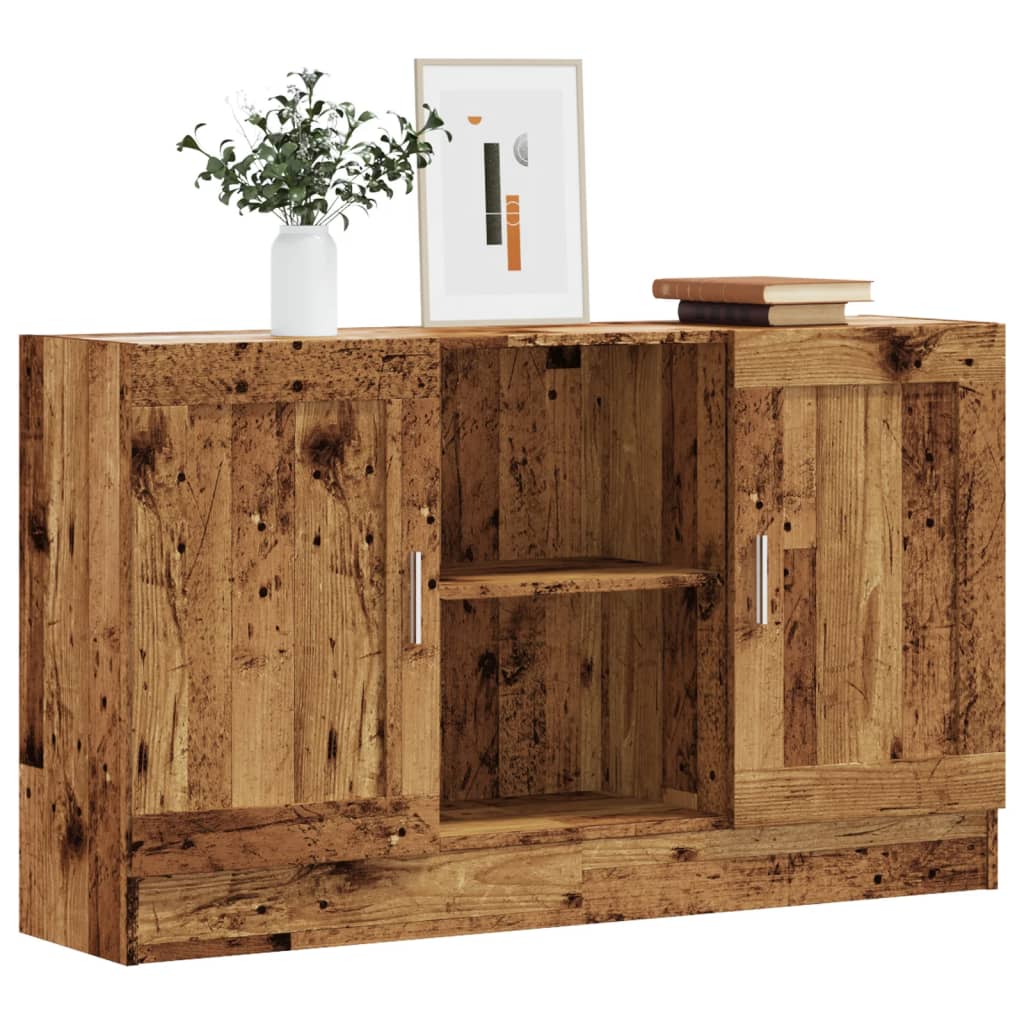 Skjenk gammelt tre 120x30,5x70 cm konstruert tre