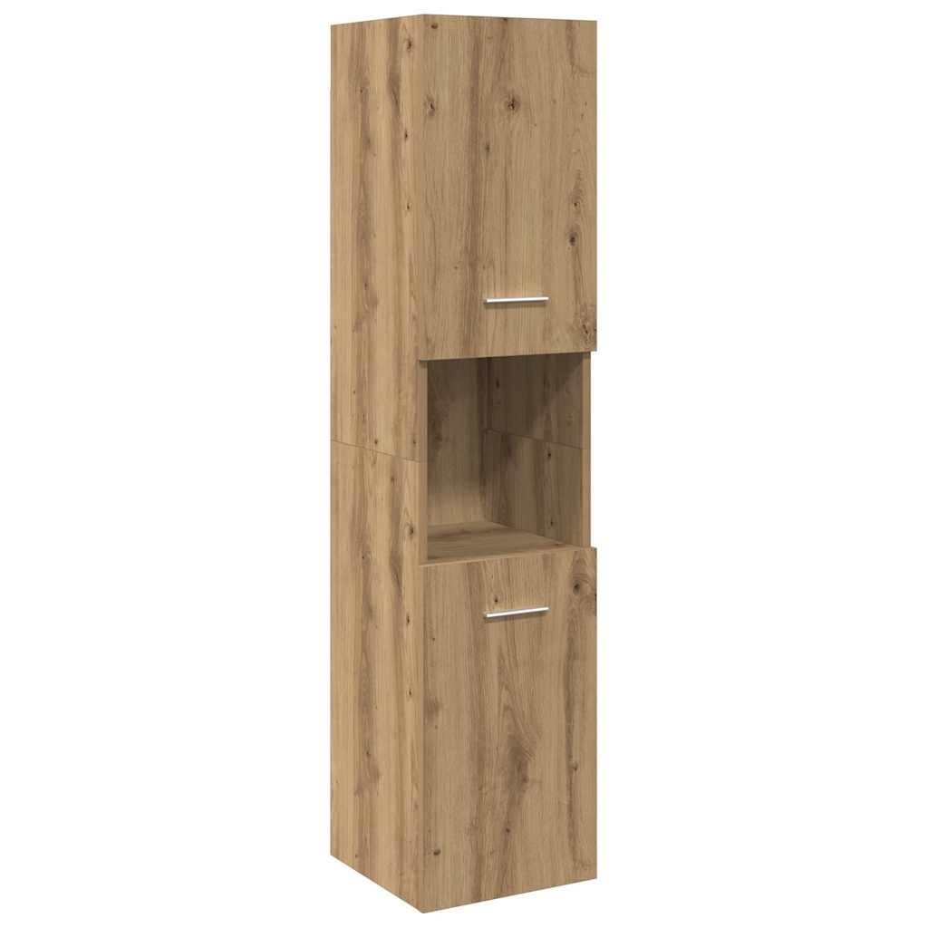 Hengende baderomsskap artisan eik 30x30x130 cm konstruert tre