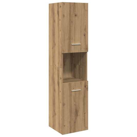 Hengende baderomsskap artisan eik 30x30x130 cm konstruert tre