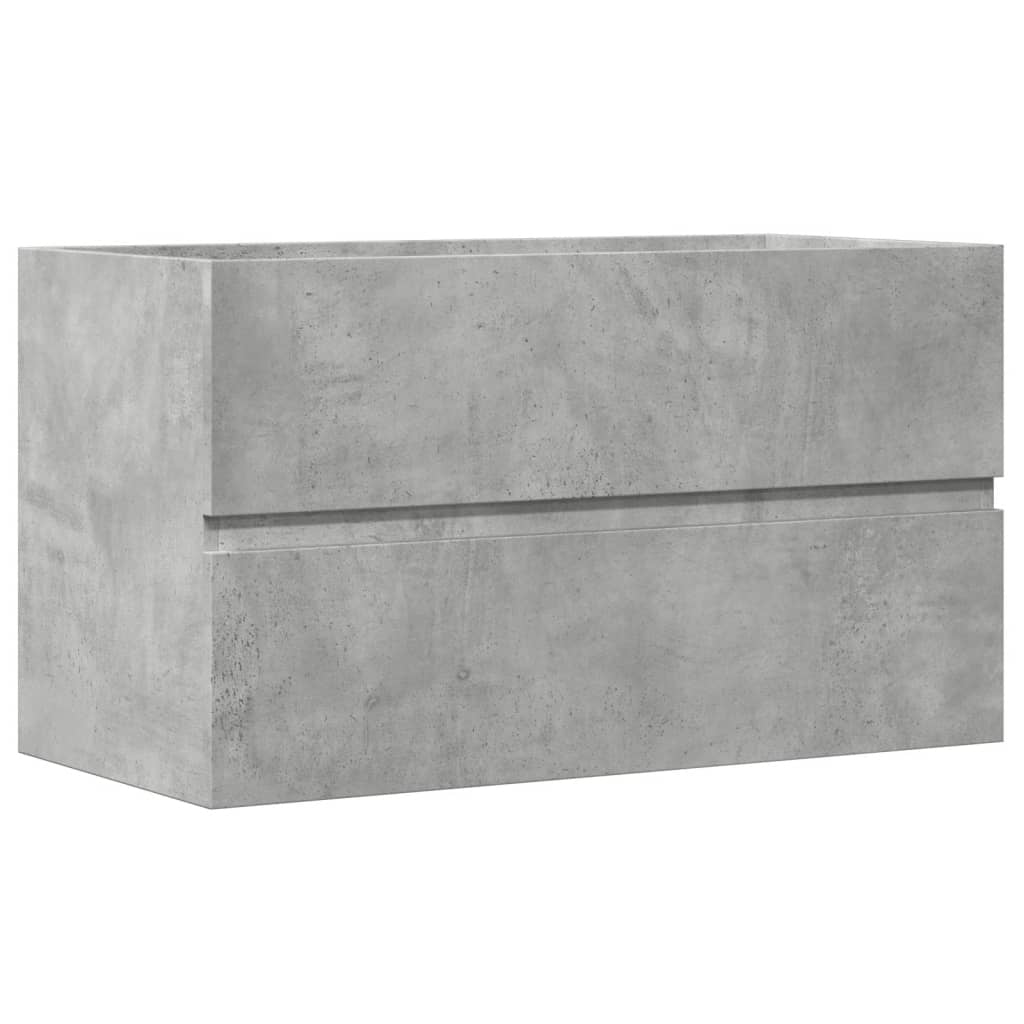 Hengende baderomsskap betonggrå 80x38,5x45 cm konstruert tre