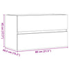 Hengende baderomsskap artisan eik 80x38,5x45 cm konstruert tre