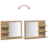 Baderomshylle med speil artisan eik 60x10,5x45 cm