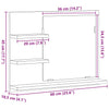 Baderomshylle med speil artisan eik 60x10,5x45 cm