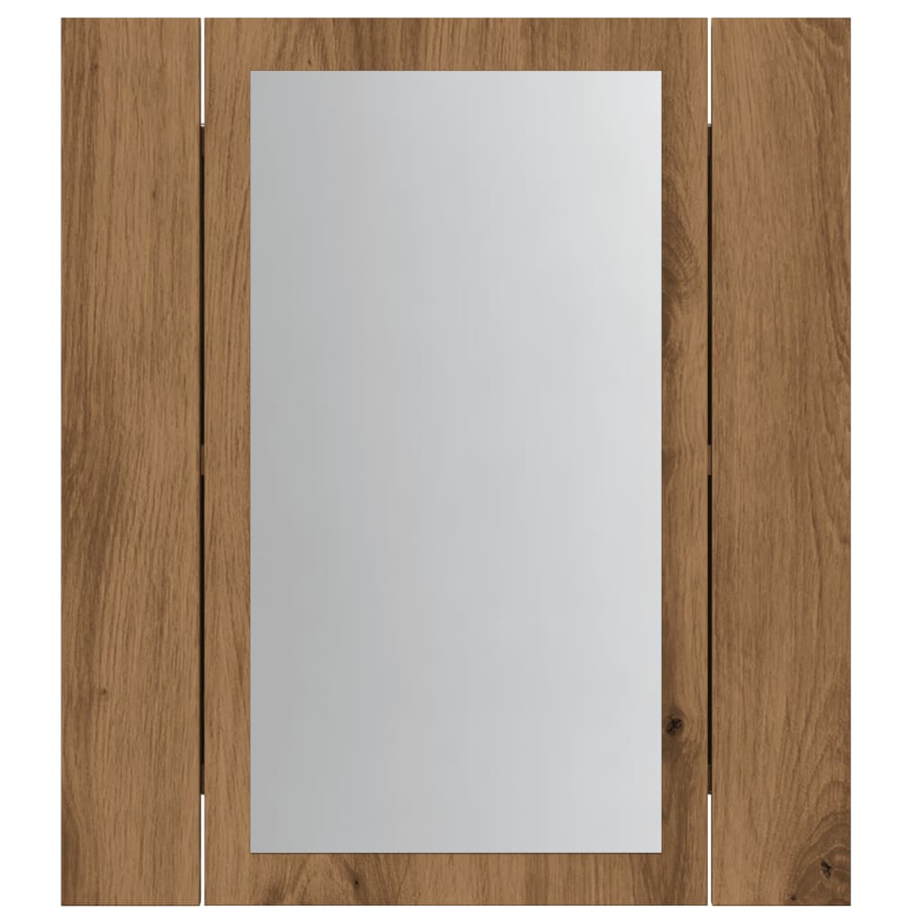 Speilskap med LED artisan eik 40x12x45 cm konstruert tre