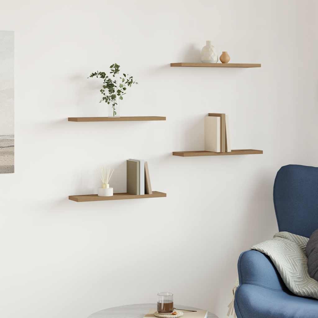 Vegghyller 4 stk artisan eik 40x10x1,5 cm konstruert tre