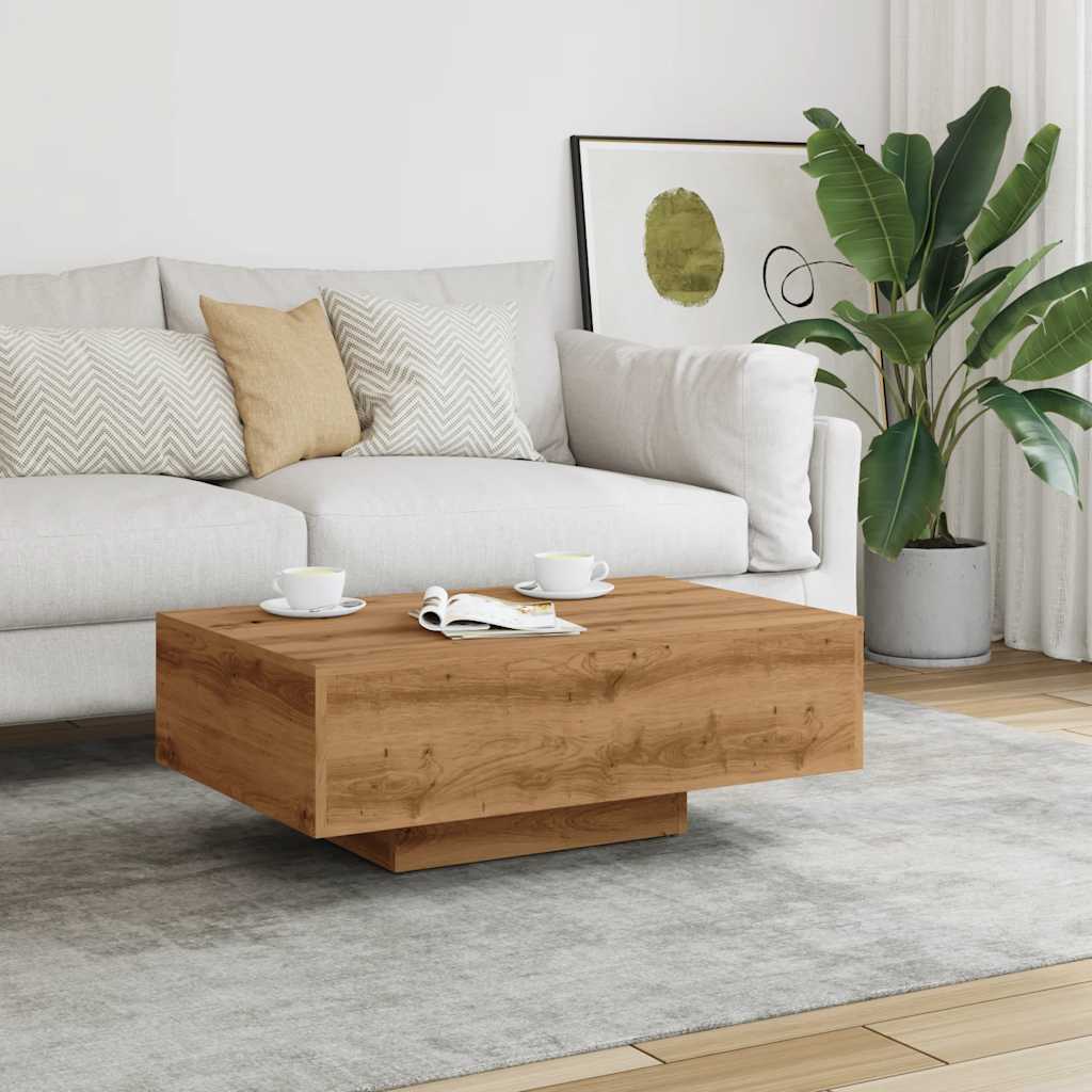 Salongbord artisan eik 85x55x31 cm konstruert tre