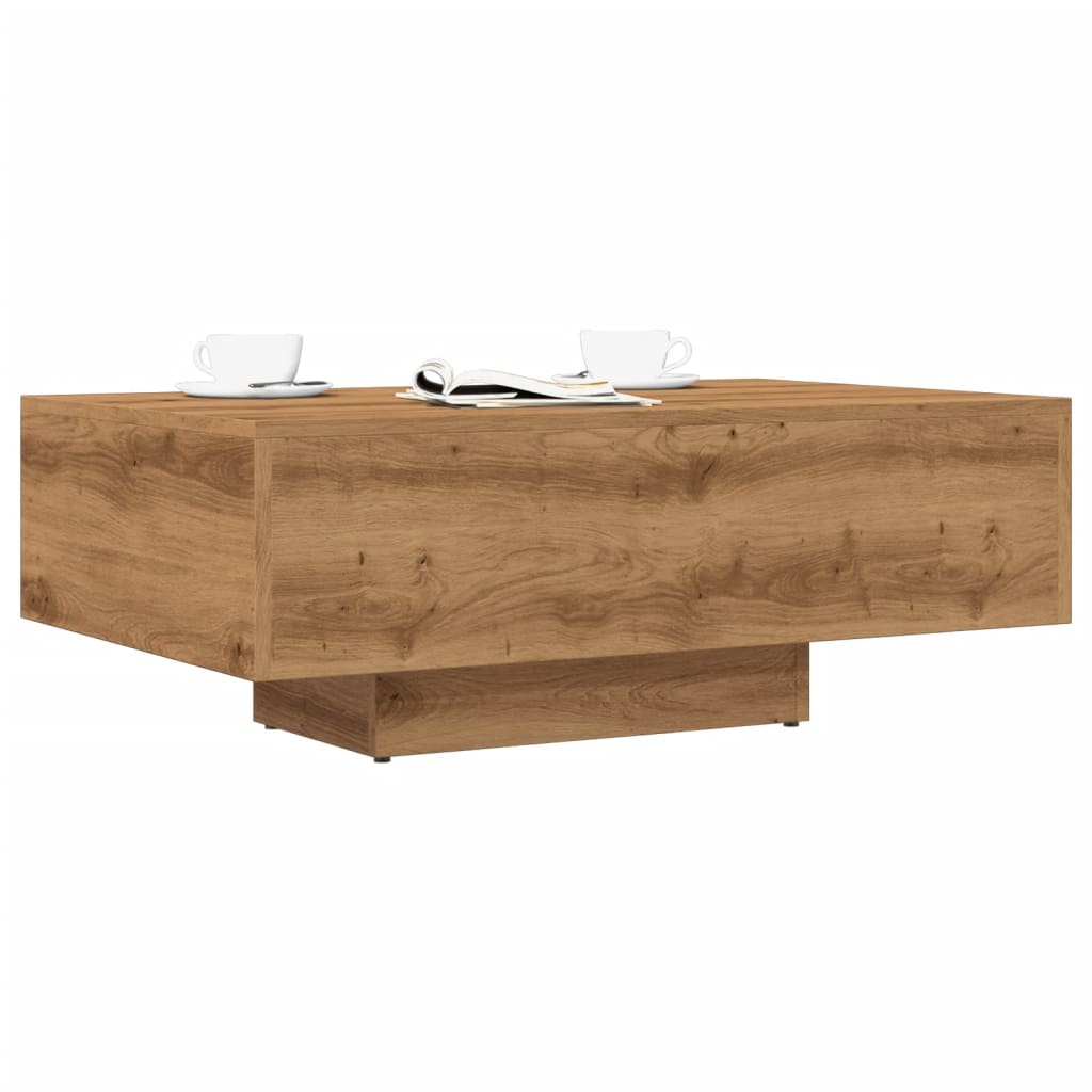 Salongbord artisan eik 85x55x31 cm konstruert tre