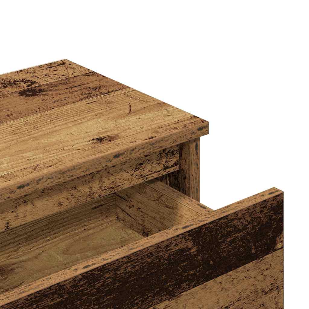 Nattbord gammelt tre 40x30x39 cm konstruert tre