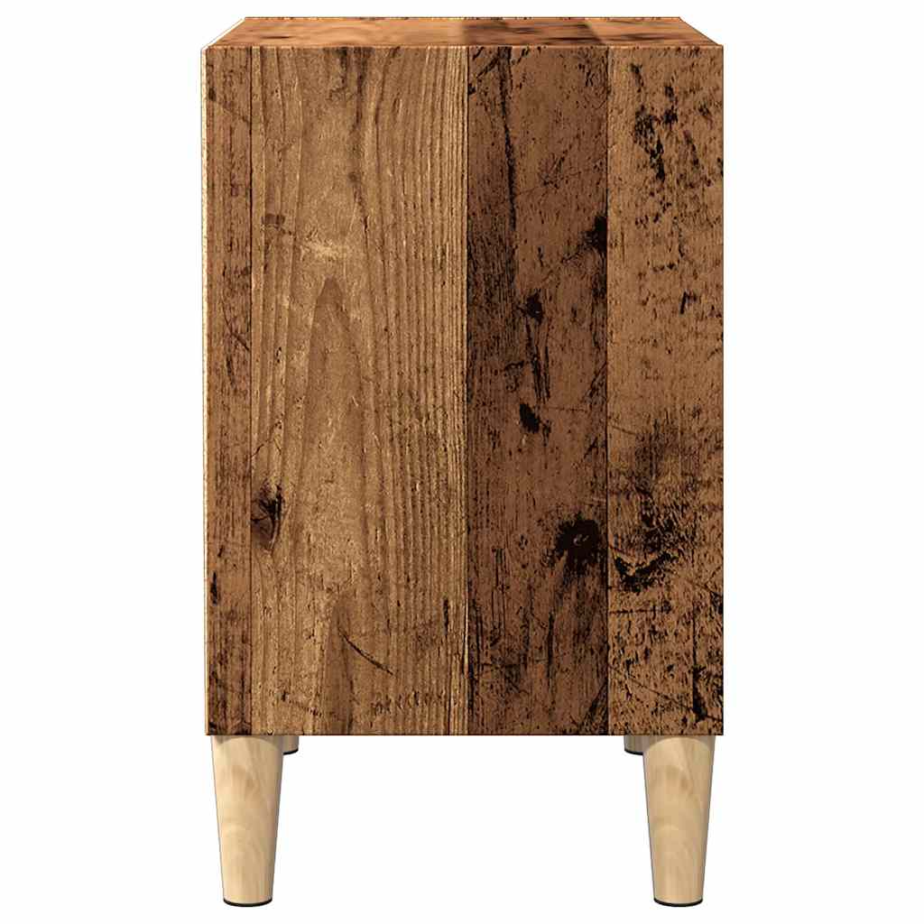 Nattbord gammelt tre 40x30x50 cm konstruert tre