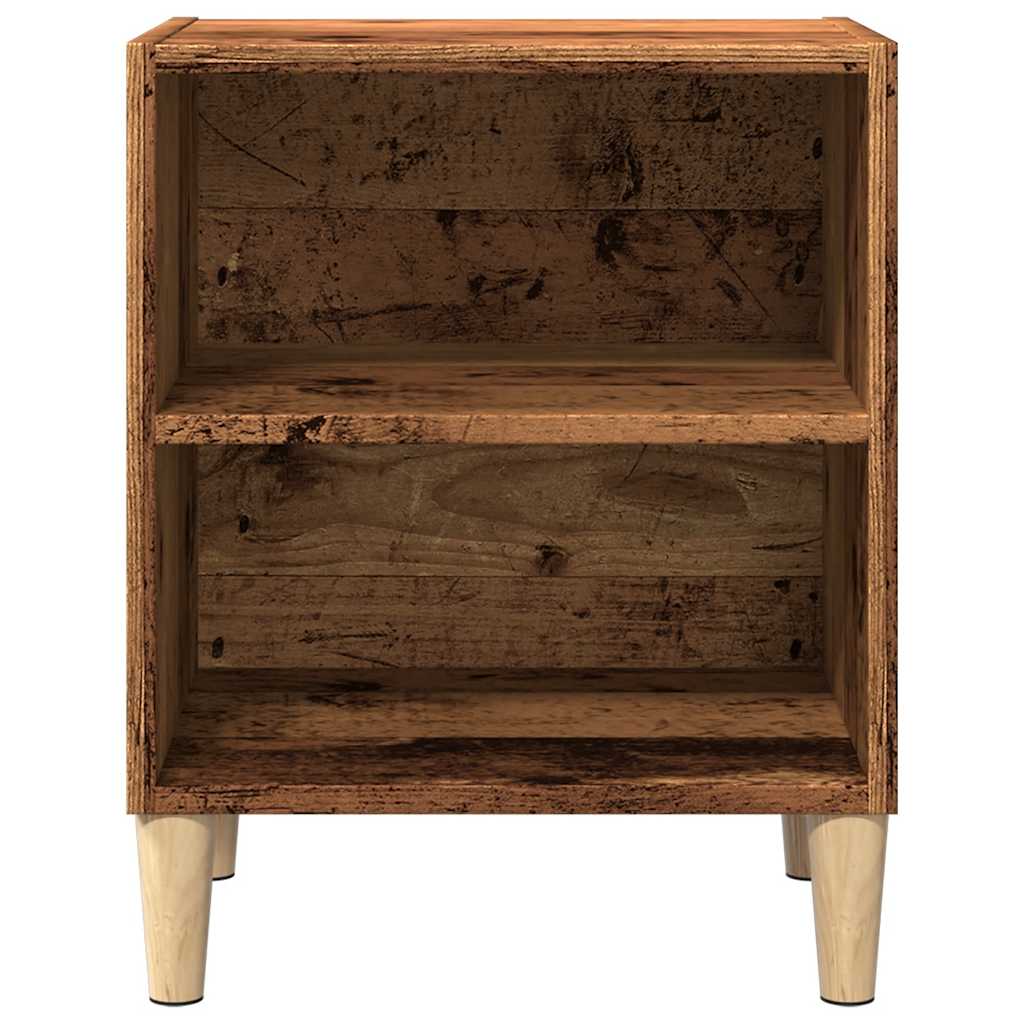 Nattbord 2 stk gammelt tre 40x30x50 cm konstruert tre
