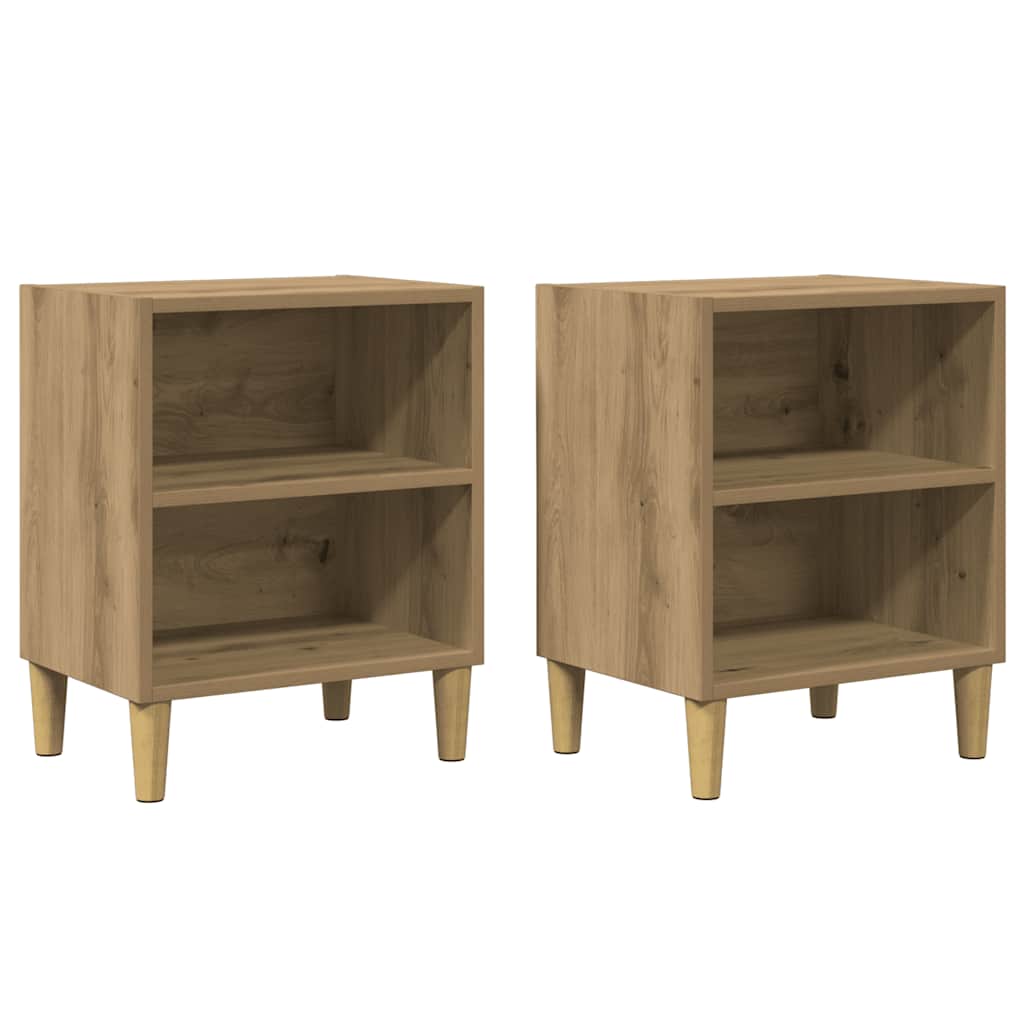 Nattbord 2 stk artisan eik 40x30x50 cm konstruert tre