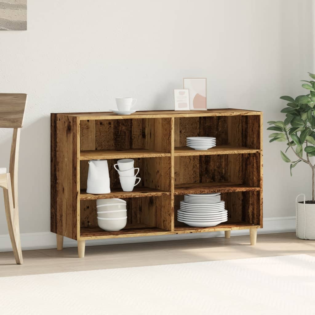 Skjenk gammelt tre 103,5x35x70 cm konstruert tre