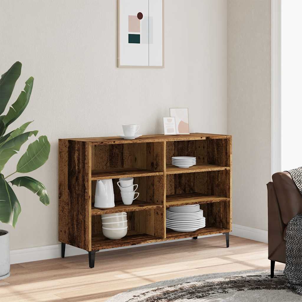 Skjenk gammelt tre 103,5x35x70 cm konstruert tre
