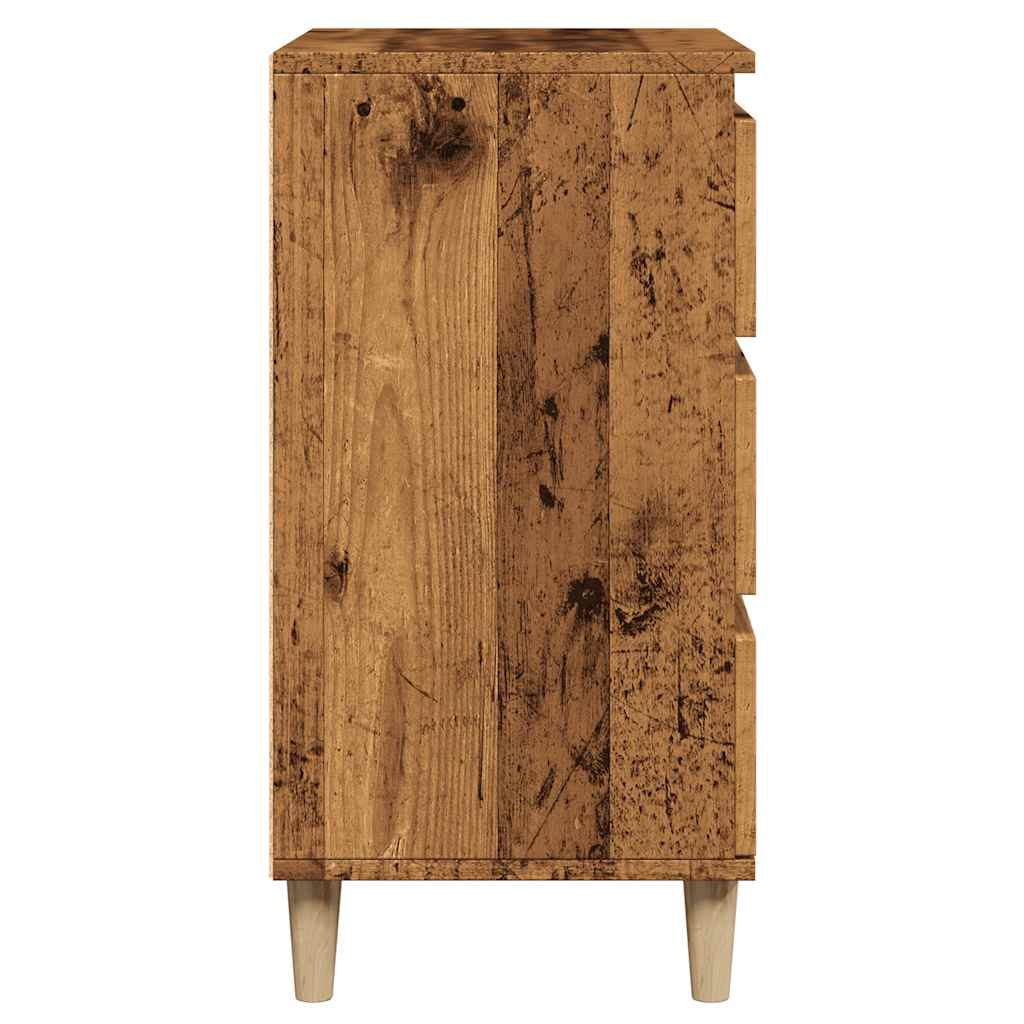 Skjenk gammelt tre 60x35x70 cm konstruert tre