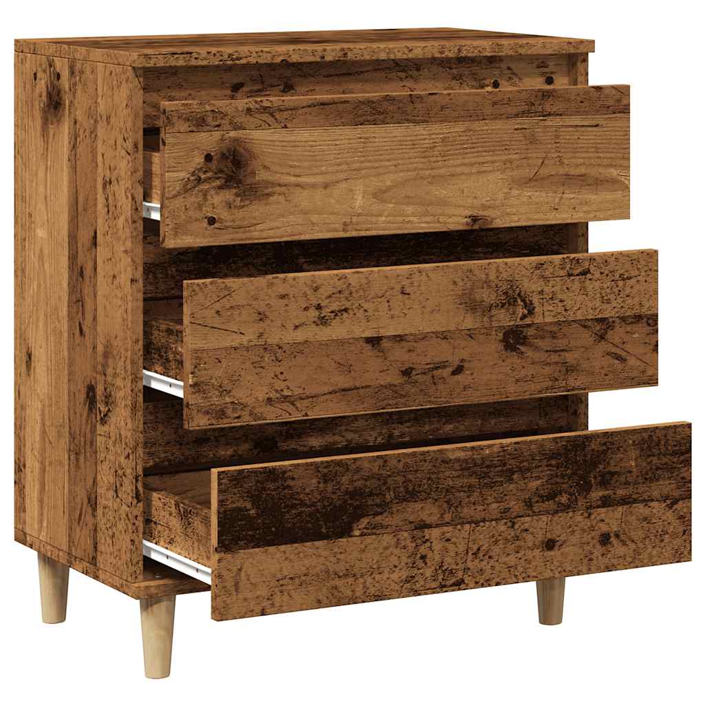 Skjenk gammelt tre 60x35x70 cm konstruert tre