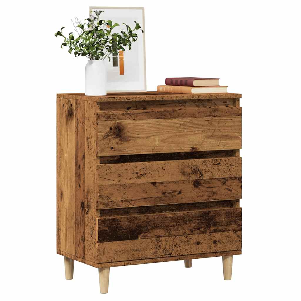 Skjenk gammelt tre 60x35x70 cm konstruert tre