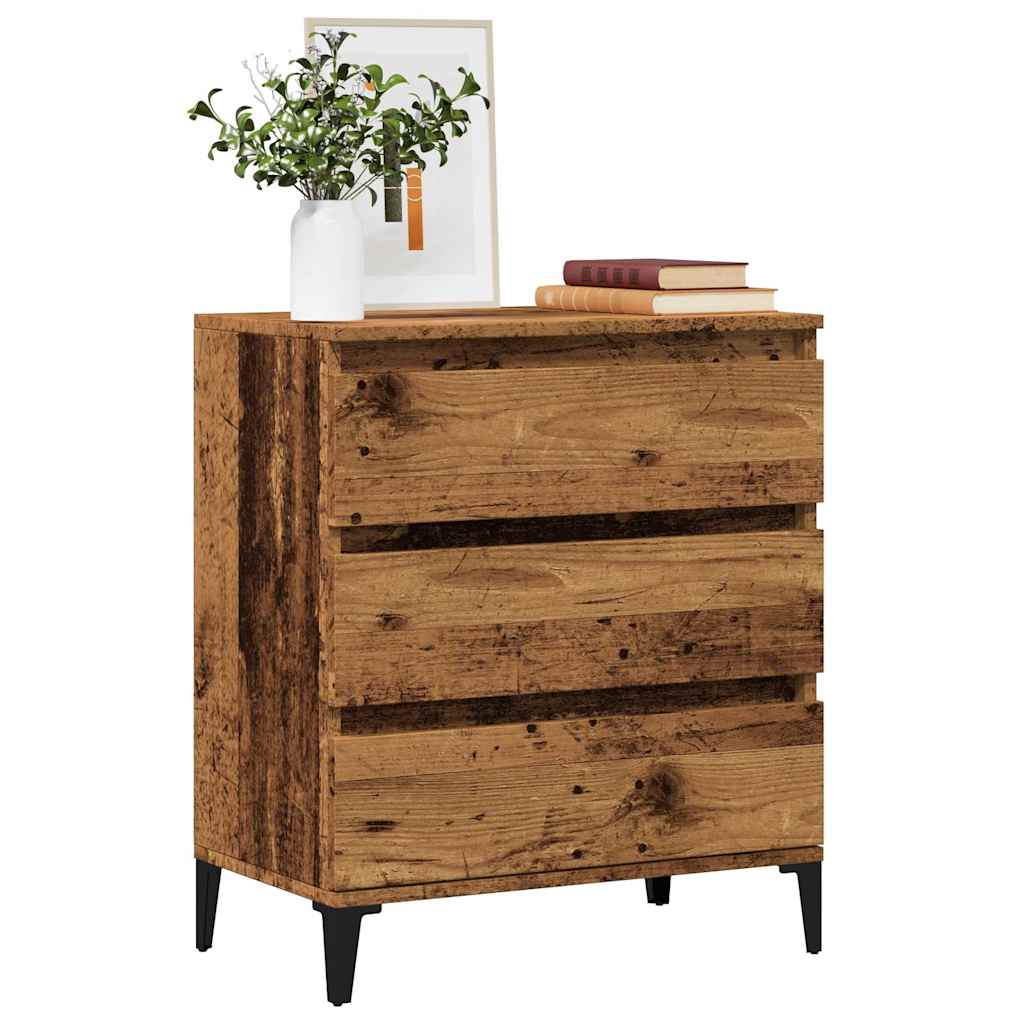 Skjenk gammelt tre 60x35x70 cm konstruert tre