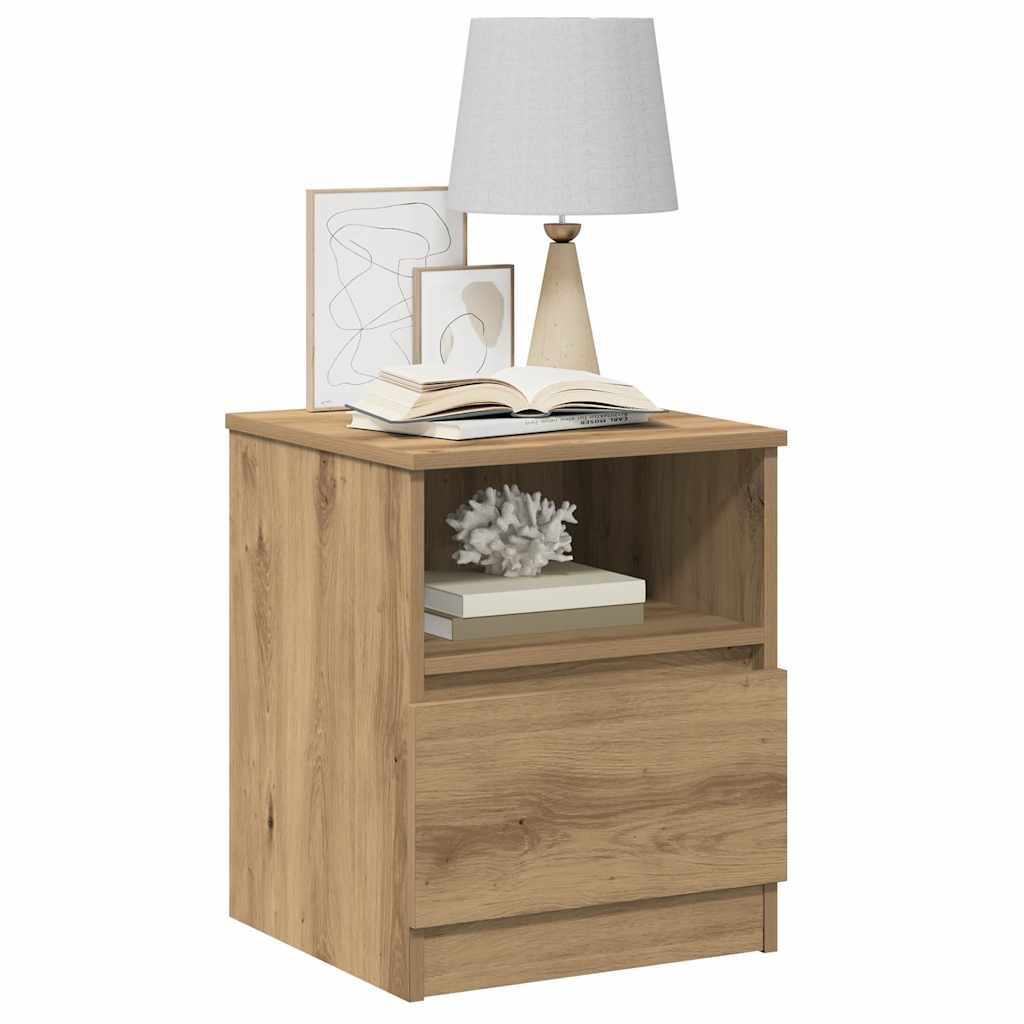 Nattbord 2 stk artisan eik 40x40x50 cm konstruert tre