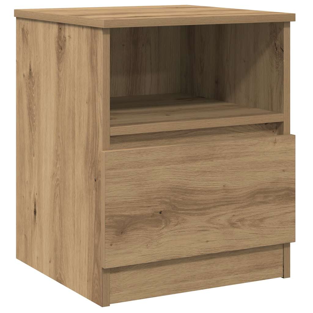 Nattbord 2 stk artisan eik 40x40x50 cm konstruert tre