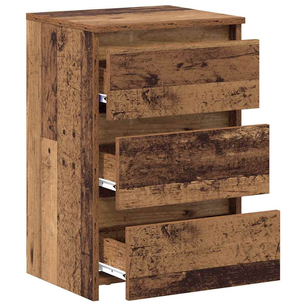 Nattbord 2 stk gammelt tre 40x35x62,5 cm konstruert tre