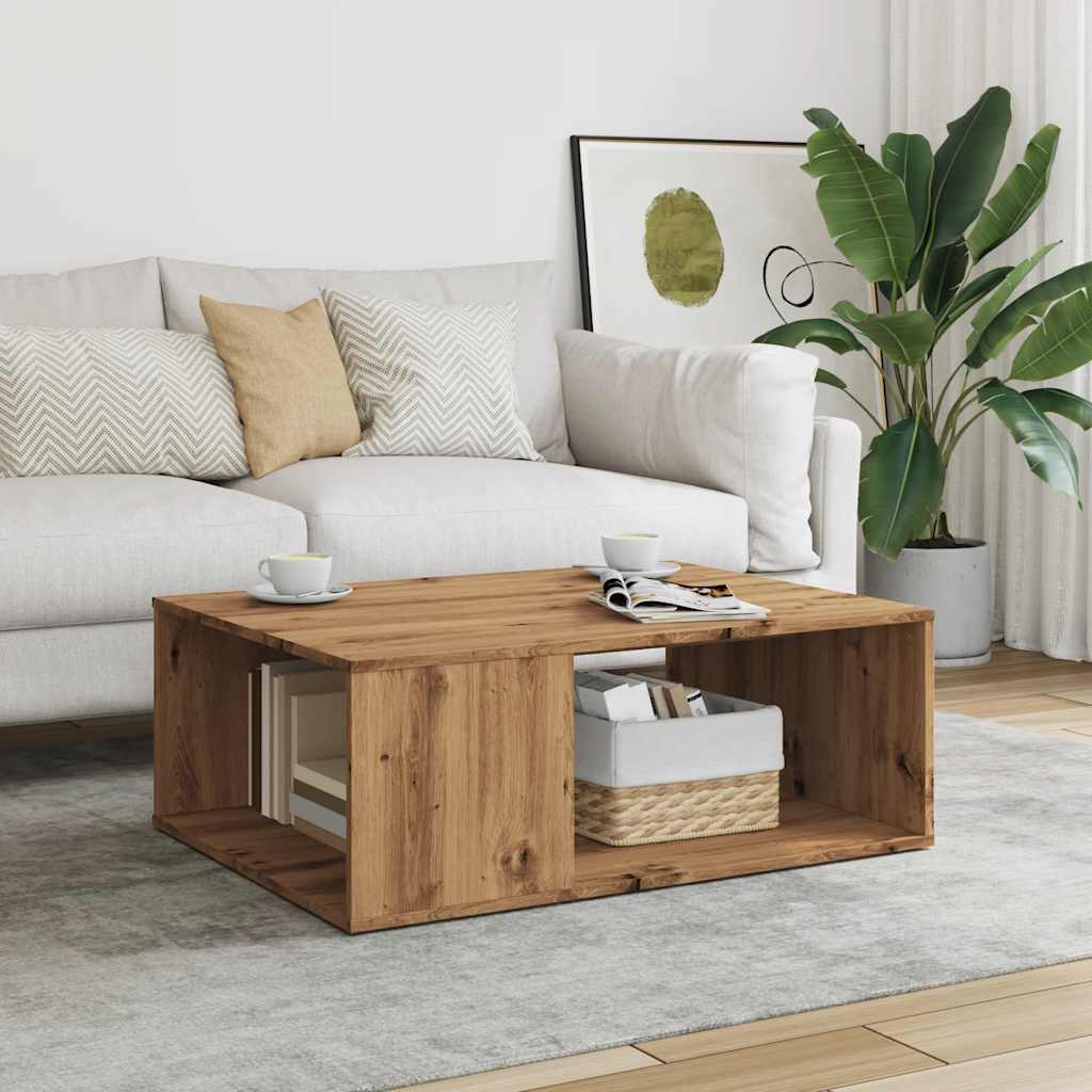 Salongbord artisan eik 90x67x33 cm konstruert tre
