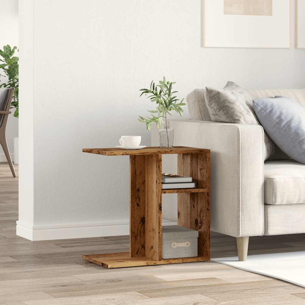 Sidebord gammelt tre 50x30x50 cm konstruert tre