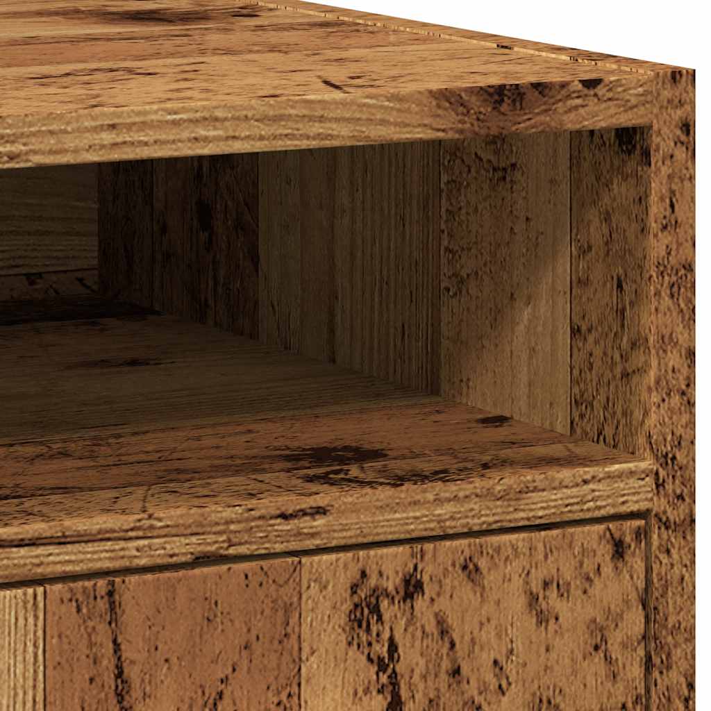 Skap med hjul gammelt tre 33x38x60 cm konstruert tre