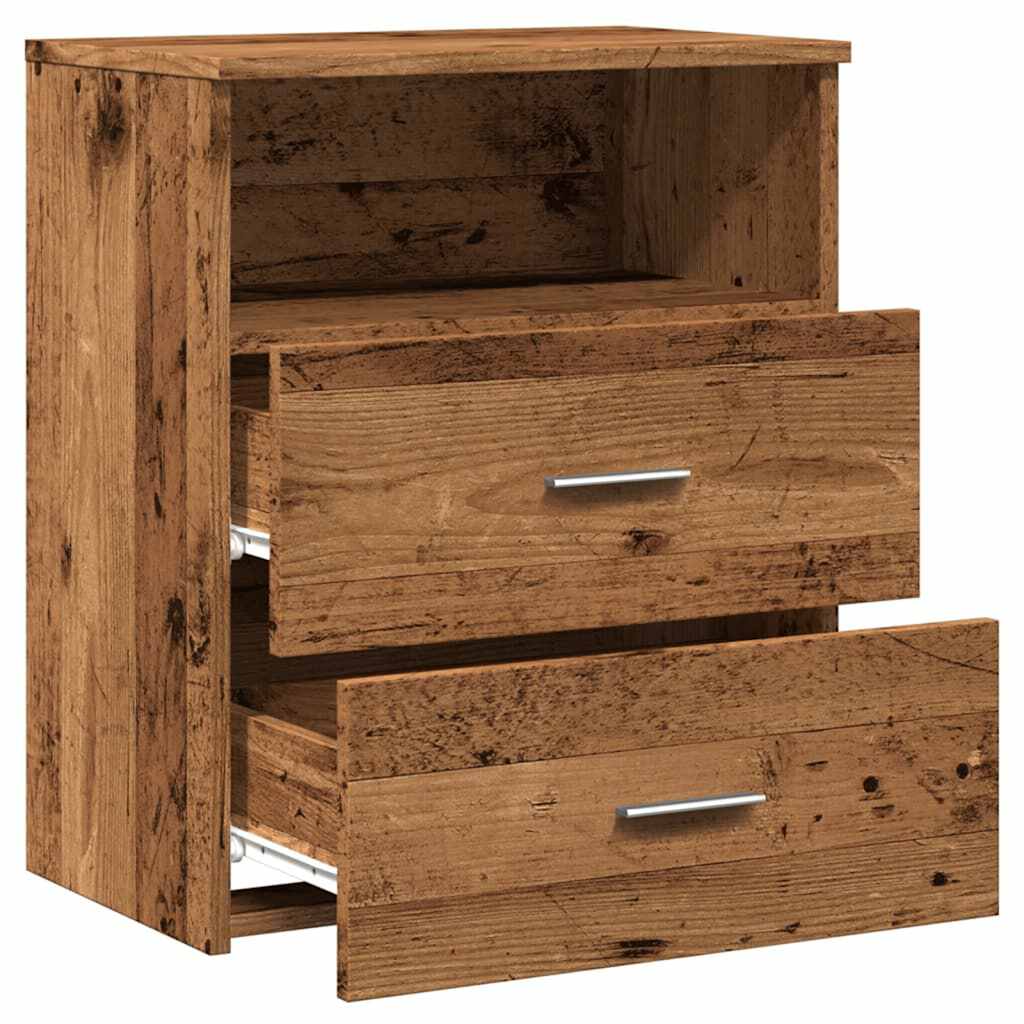 Nattbord gammelt tre 50x32x60 cm konstruert tre