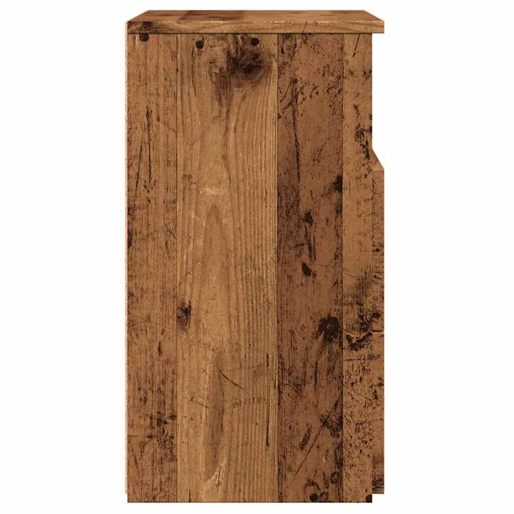 Nattbord 2 stk gammelt tre 50x32x60 cm konstruert tre