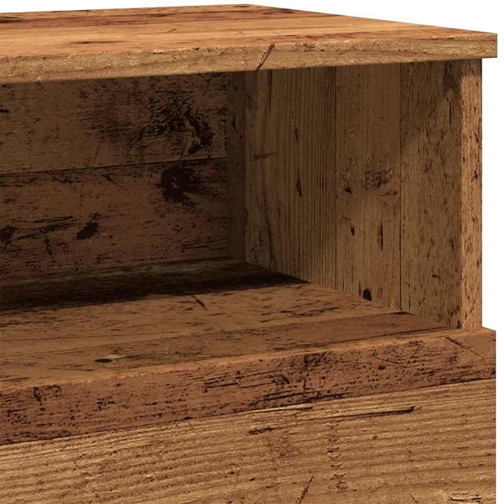 Nattbord 2 stk gammelt tre 50x32x60 cm konstruert tre