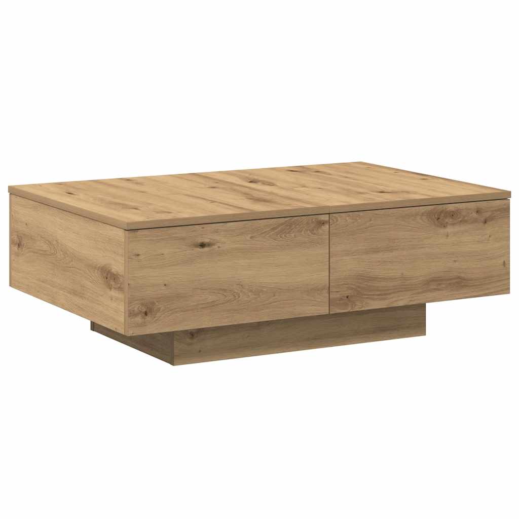 Salongbord artisan eik 90x60x31 cm konstruert tre