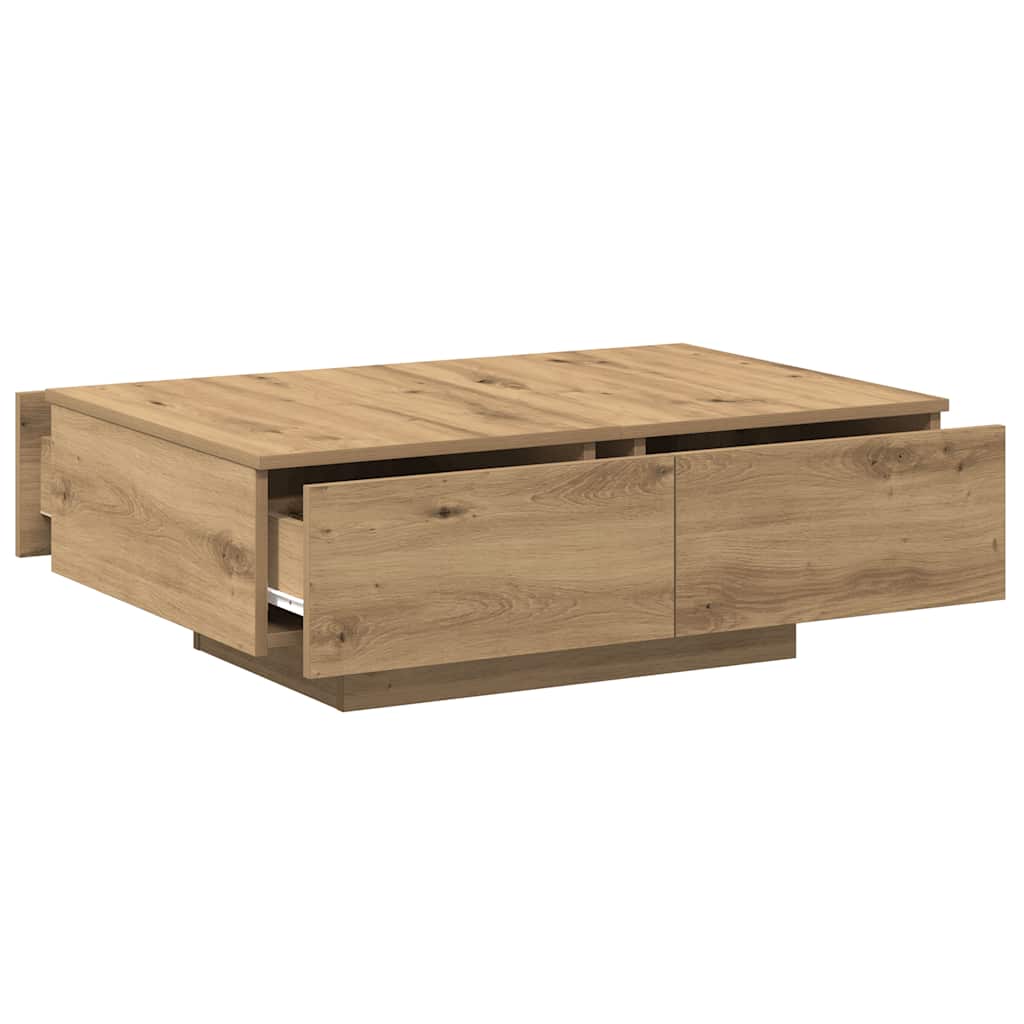 Salongbord artisan eik 90x60x31 cm konstruert tre