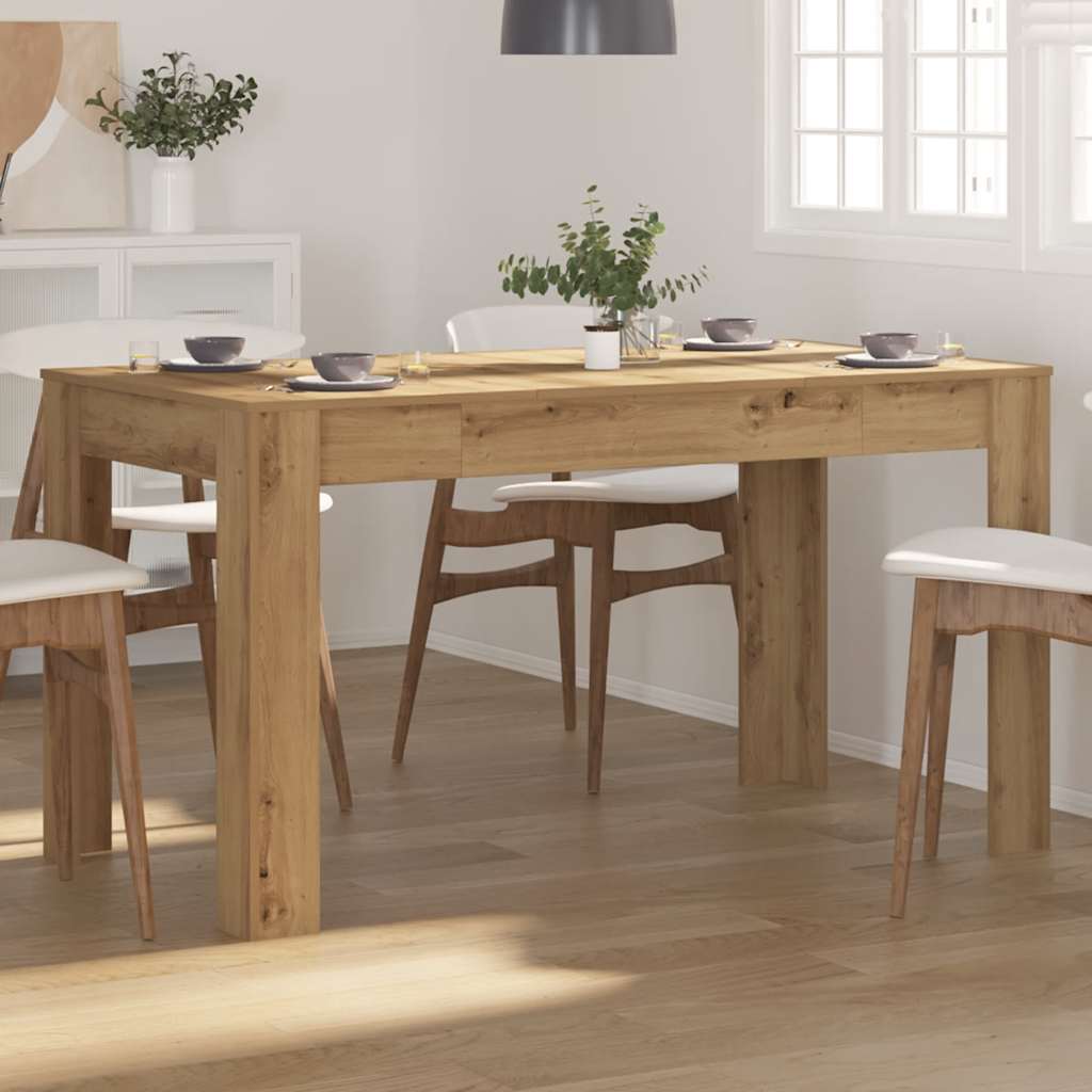 Spisebord artisan eik 140x74,5x76 cm konstruert tre vidaXL