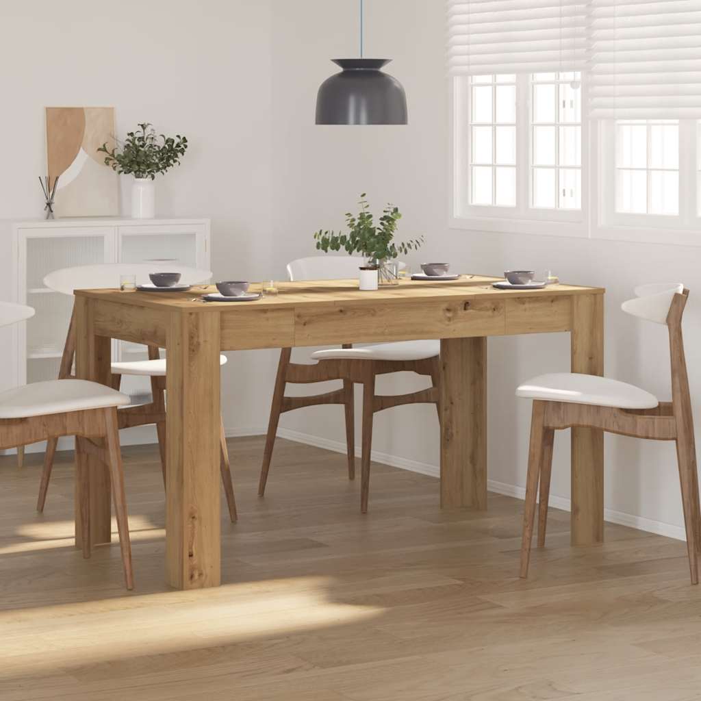 Spisebord artisan eik 140x74,5x76 cm konstruert tre vidaXL