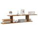 Veggmontert TV-hylle gammelt tre 125x18x23 cm konstruert tre