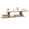 Veggmontert TV-hylle artisan eik 125x18x23 cm konstruert tre