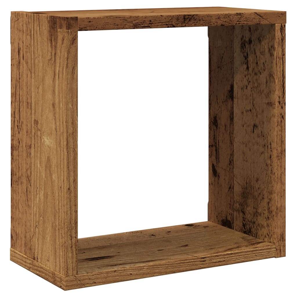 Vegghyller kube 2 stk gammelt tre 30x15x30 cm konstruert tre