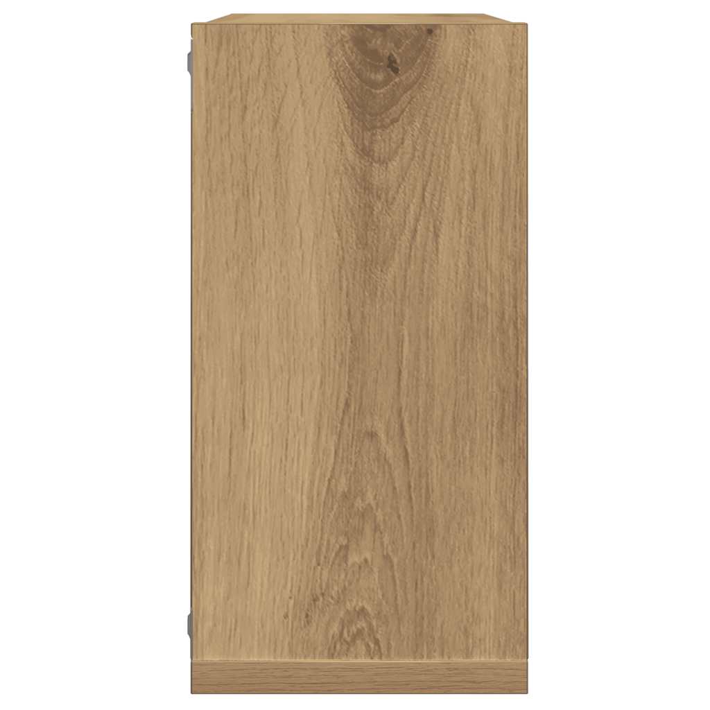 Vegghyller kube 2 stk artisan eik 30x15x30 cm konstruert tre
