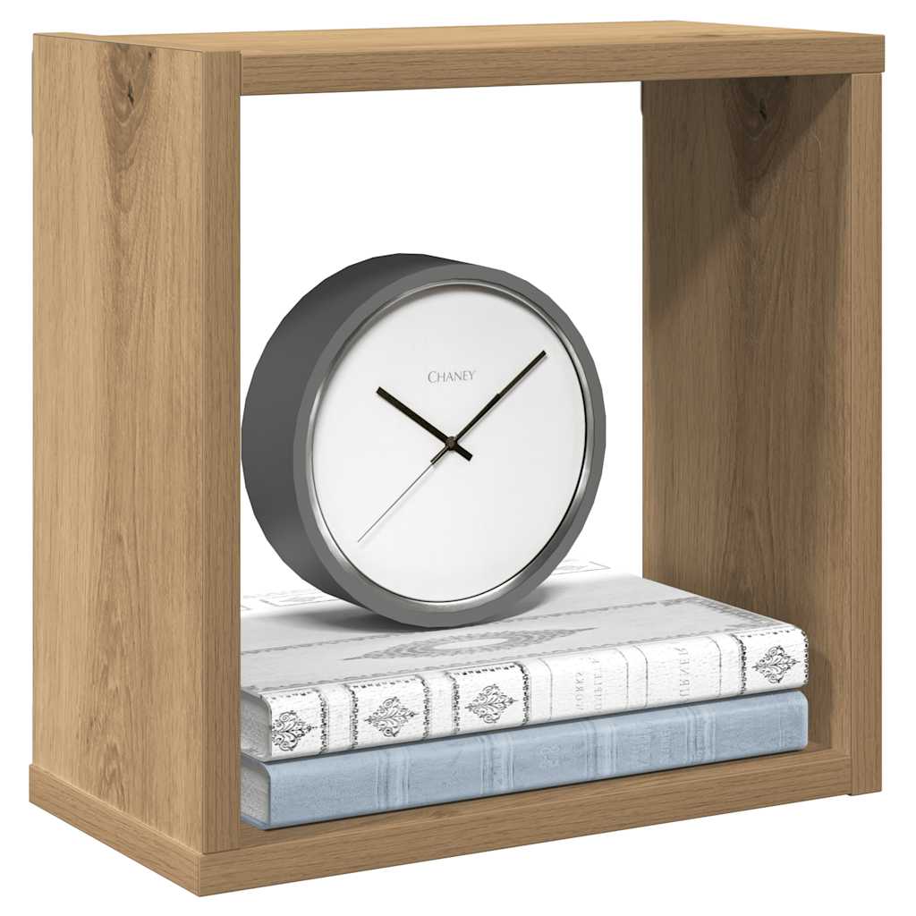 Vegghyller kube 2 stk artisan eik 30x15x30 cm konstruert tre