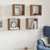 Vegghyller kube 4 stk artisan eik 30x15x30 cm konstruert tre