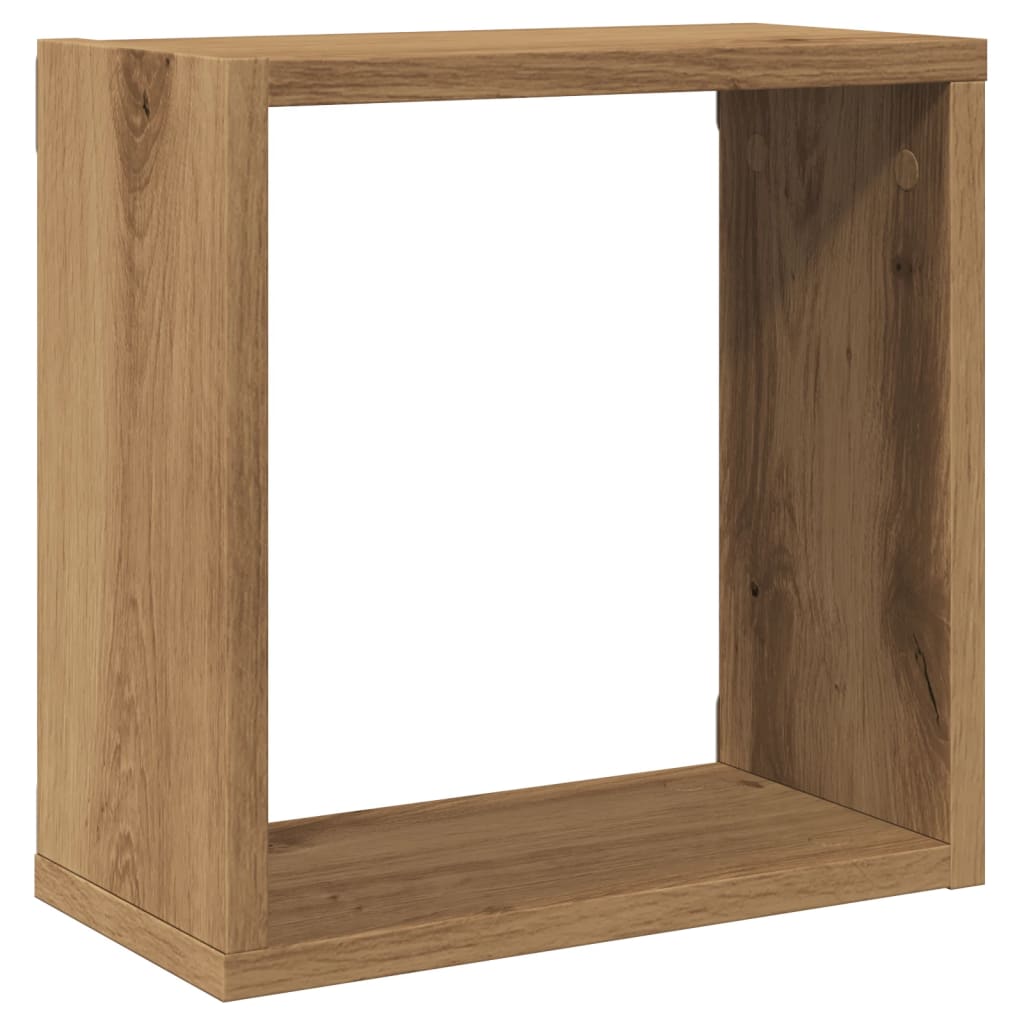 Vegghyller kube 4 stk artisan eik 30x15x30 cm konstruert tre