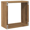 Vegghyller kube 4 stk artisan eik 30x15x30 cm konstruert tre