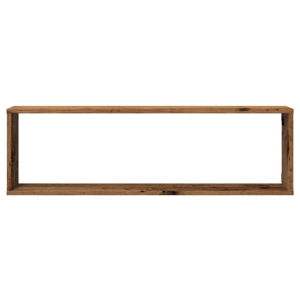 Vegghyller kube 2 stk gammelt tre 100x15x30 cm konstruert tre vidaXL