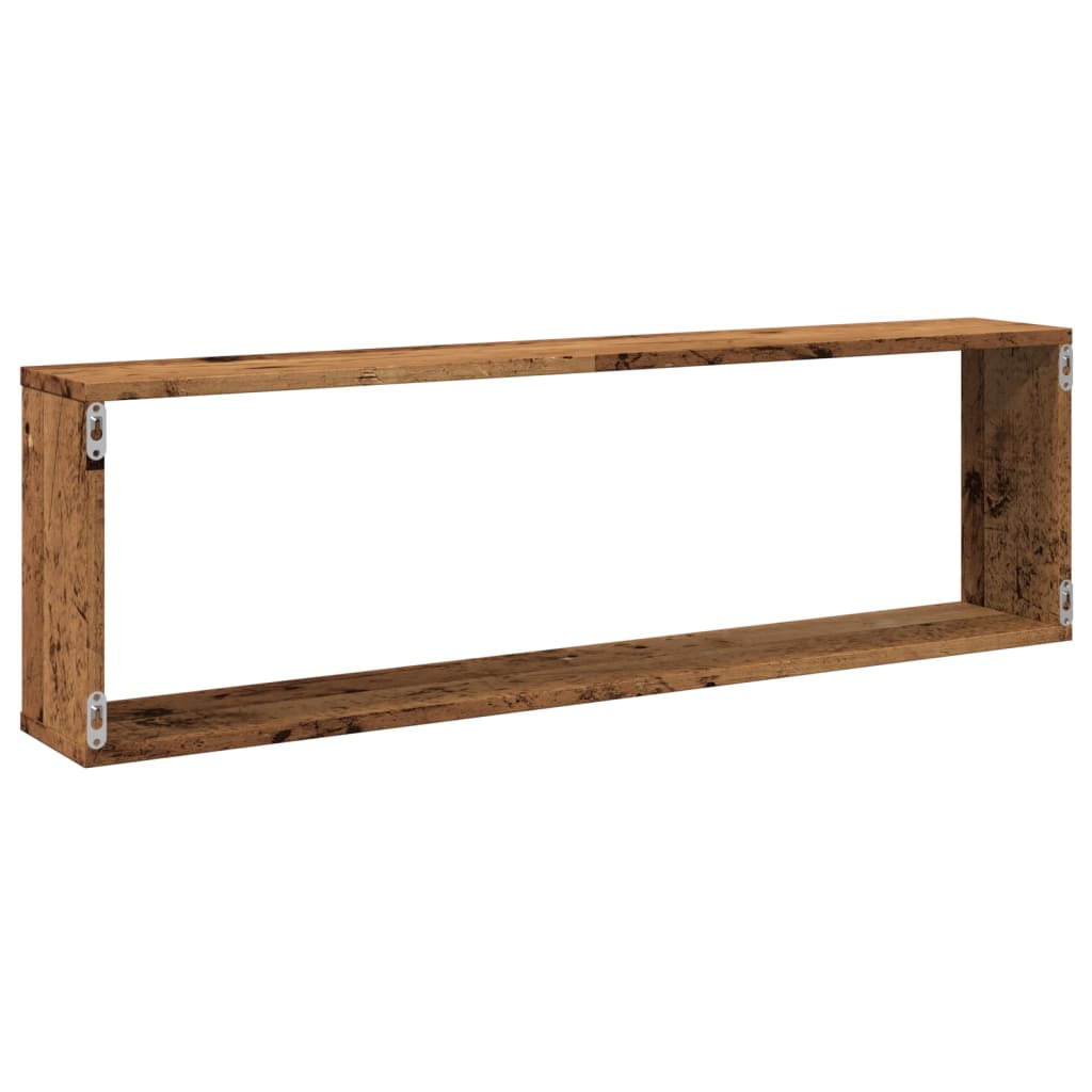Vegghyller kube 2 stk gammelt tre 100x15x30 cm konstruert tre