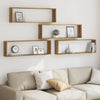 Vegghyller kube 4 stk artisan eik 100x15x30 cm konstruert tre