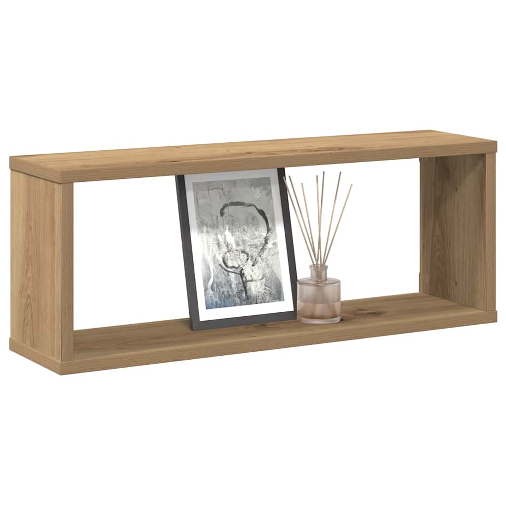 Vegghyller kube 2 stk artisan eik 60x15x23 cm konstruert tre