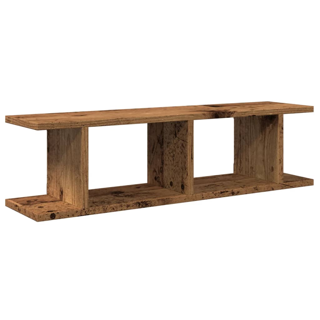 Vegghyller 2 stk gammelt tre 75x18x20 cm konstruert tre