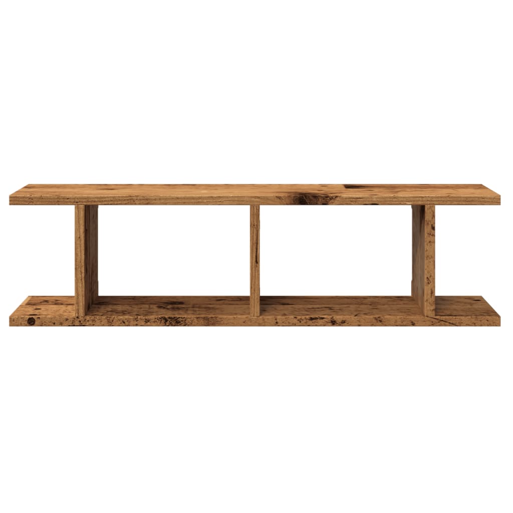 Vegghyller 2 stk gammelt tre 75x18x20 cm konstruert tre